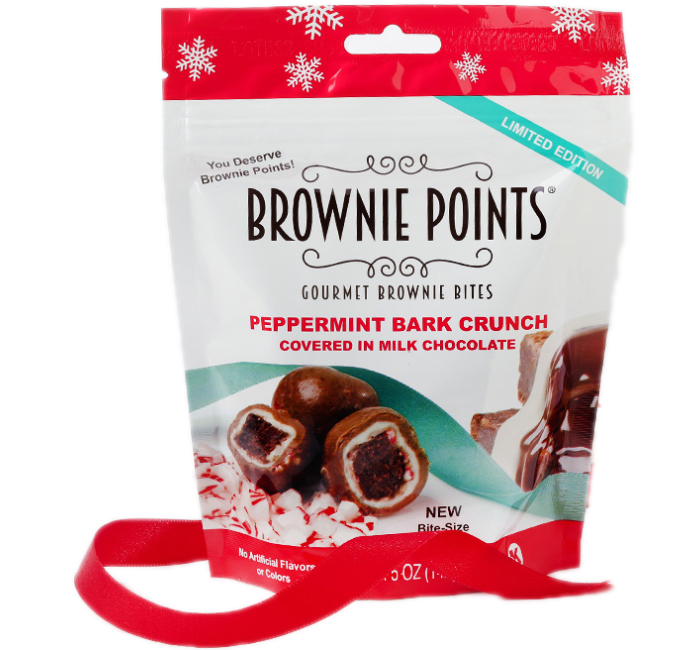 BROWNIE POINTS - MILK PEPPERMINT BARK PEG BAG