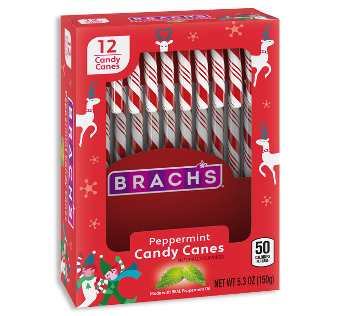 BRACHS CANDY CANE CRADLE PACK 12 CT - RED & WHITE