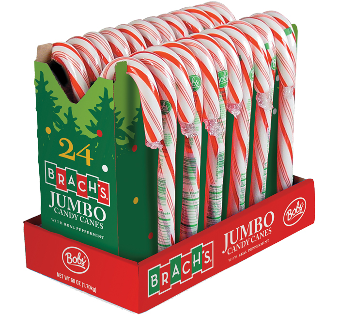 BOBS GIANT CANDY CANES - RED & WHITE (2/24 PK)