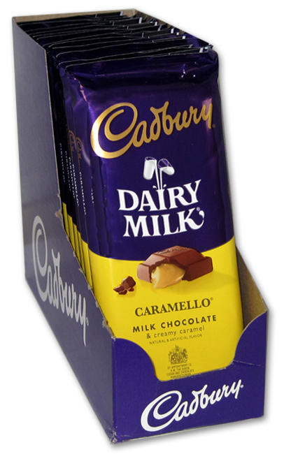 CADBURY DAIRY MILK CARAMELLO Caramel and Milk Chocolate Candy Bar, 4 oz