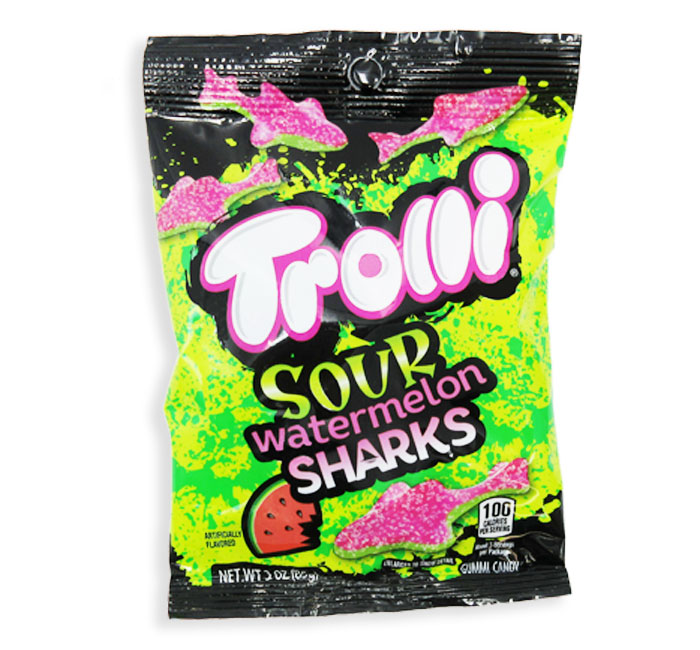 Trolli Peg Bag Sour Watermelon Sharks 