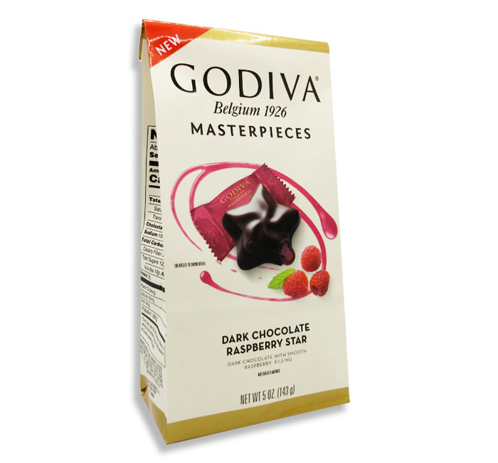 GODIVA MASTERPIECE IWC BAGS DARK CHOCOLATE RASPBERRY STAR