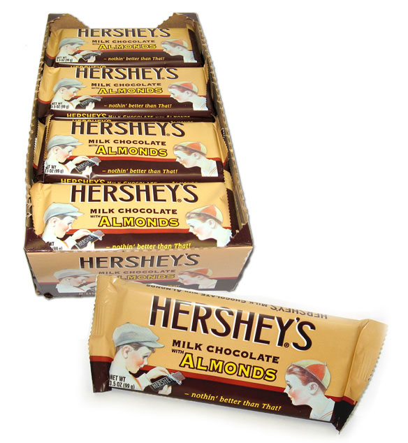 HERSHEYS NOSTALGIA BAR - MILK CHOCOLATE W/ ALMONDS