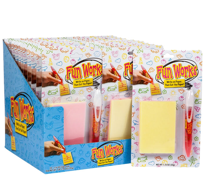 FUN FACTORY WRITE & EAT PAPER CANDY IN DISPLAY