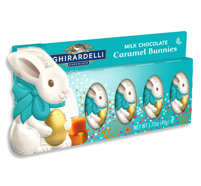 GHIRARDELLI MILK CHOCOLATE CARAMEL BUNNIES GIFT