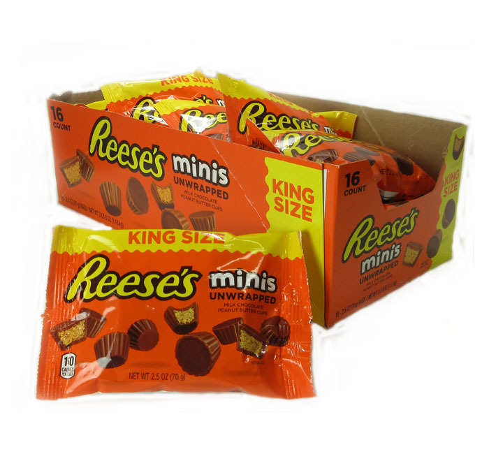 Microbe on time prison Break REESES PEANUT BUTTER CUP KING SIZE - MILK MINIS BAG