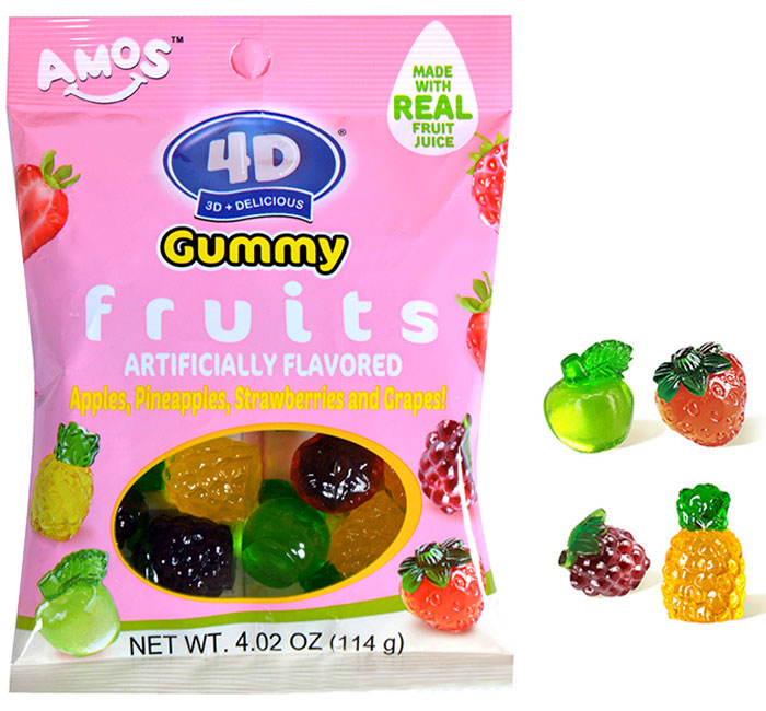 4D Gummy Fruits Bulk
