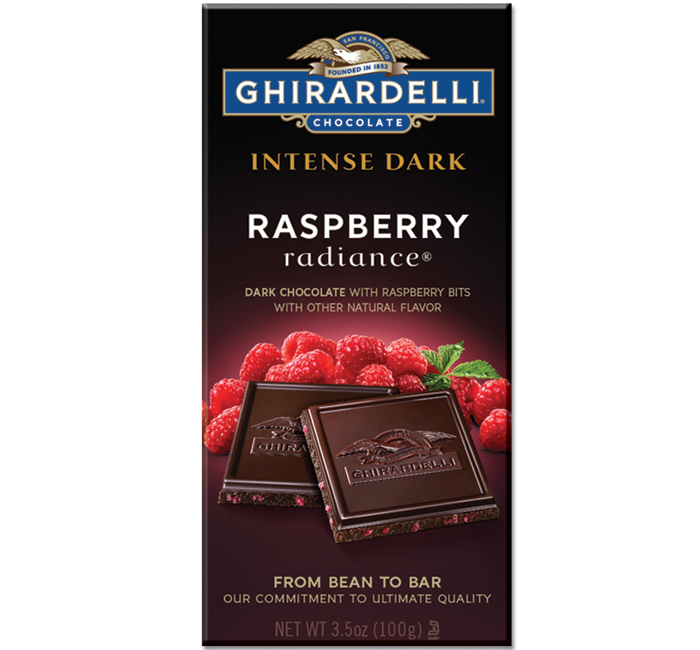 12. ghirardelli intense bar raspberry radiance - dark. 