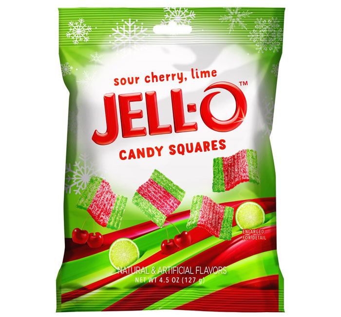 JELL-O PEG BAG - SOUR CHERRY LIME CANDY SQUARES