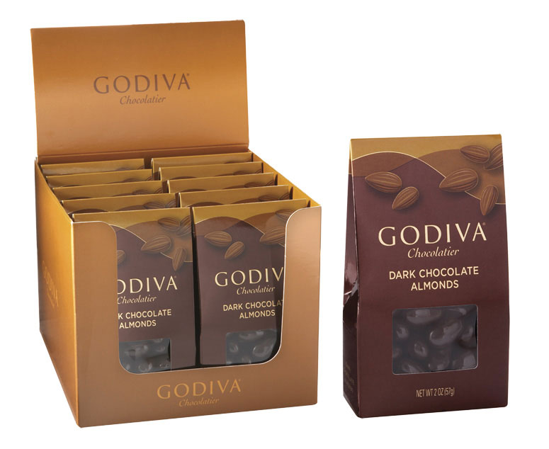 GODIVA TREAT DARK CHOCOLATE ALMONDS
