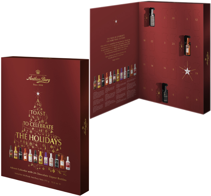 ANTHON BERG LIQUEUR BOTTLES ADVENT CALENDAR ANTHON BERG LIQUEUR BOTTLES ADVENT CALENDAR